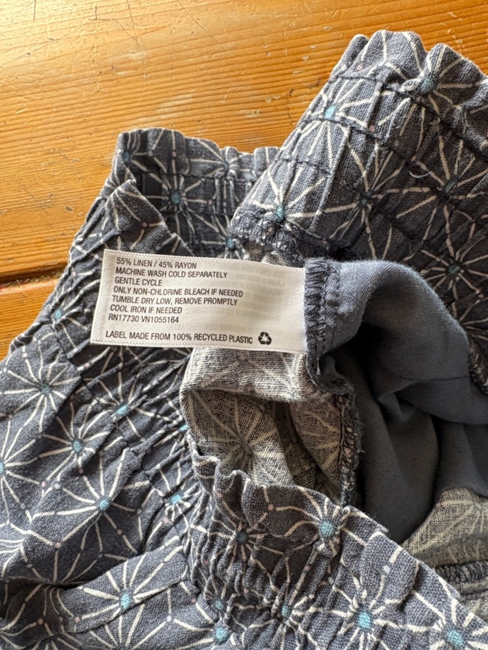 A New Day Linen Blend Shorts Womens Small Blue Gray Drawstring High Waist - Picture 4 of 7